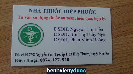 Hiệu thuốc HIỆP PHƯỚC Nhà Bè Hồ Chí Minh