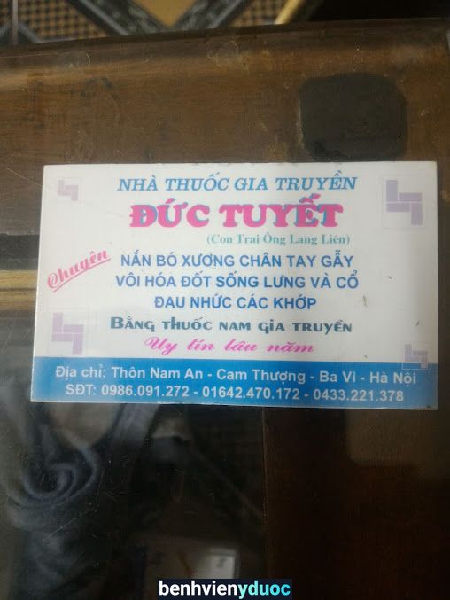 Nhà thuốc Đức Tuyết Ba Vì Hà Nội