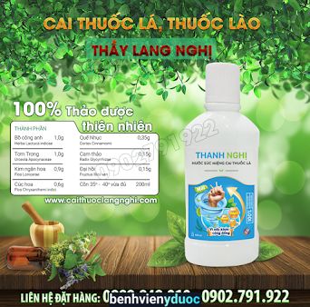 Nước súc miệng Cai thuốc lá Thanh Nghị - CN Quảng Ngãi Quảng Ngãi Quảng Ngãi