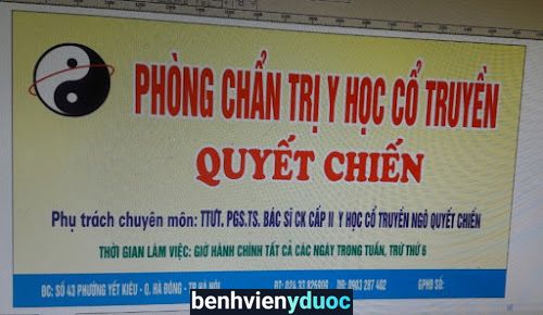 Phòng Chẩn Trị Y Học Cổ Truyền Quyết Chiến Hà Đông Hà Nội