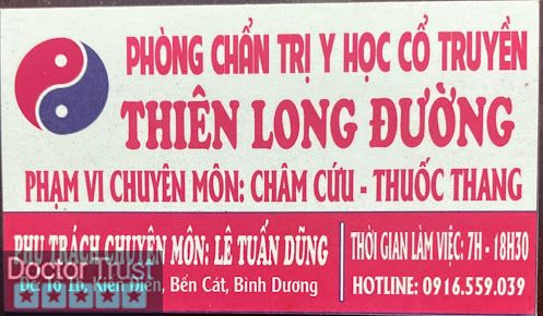 Phòng chẩn trị y học cổ truyền Thiên Long Đường Bến Cát Bình Dương