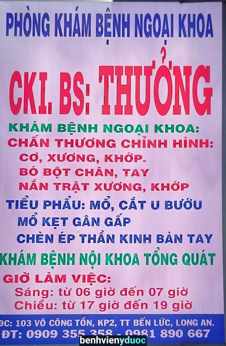 Phòng Khám Bác Sĩ Thưởng Bến Lức Long An