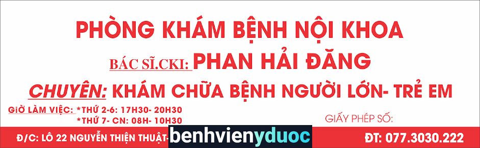 Phòng khám bệnh Nội khoa Bác sĩ Phan Hải Đăng Vũng Tàu Bà Rịa - Vũng Tàu