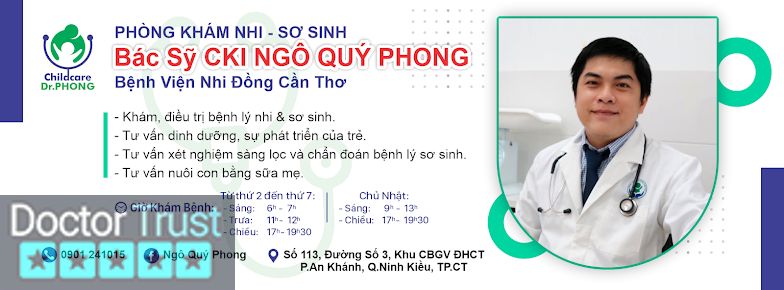 Phòng khám chuyên khoa Nhi - BS NGÔ QUÝ PHONG Ninh Kiều Cần Thơ
