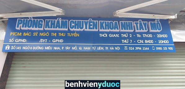 Phòng khám chuyên khoa Nhi Tây Mỗ Nam Từ Liêm Hà Nội