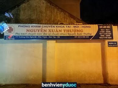 Phòng khám Chuyên khoa tai mũi họng Bác Sĩ CKI Nguyễn Xuân Thưởng Sơn Tây Hà Nội