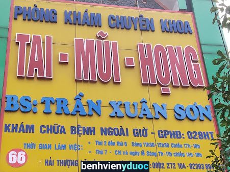 Phòng Khám Chuyên Khoa Tai Mũi Họng - Bs Trần Xuân Sơn Hà Tĩnh Hà Tĩnh