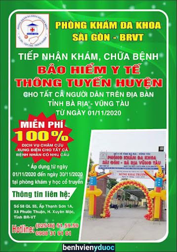 PHÒNG KHÁM ĐA KHOA SÀI GÒN - BRVT Xuyên Mộc Bà Rịa - Vũng Tàu