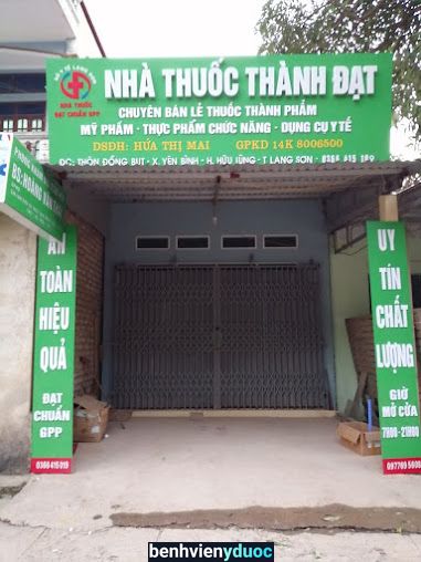 PHÒNG KHÁM NHÀ THUỐC THÀNH ĐẠT Hữu Lũng Lạng Sơn