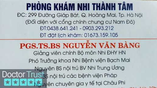 Phòng khám Nhi - Bác sĩ Bàng Hoàng Mai Hà Nội