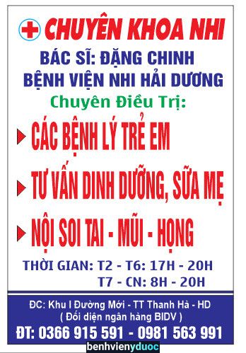 Phòng Khám Nhi Bác Sĩ Chinh Thanh Hà Hải Dương