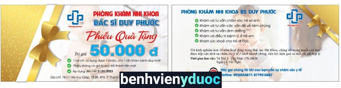 PHÒNG KHÁM NHI BS ĐẠT DUY PHƯỚC 12 Hồ Chí Minh