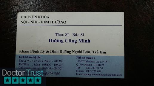 Phòng Khám Nhi khoa Ths.Bs Dương Công Minh Phú Nhuận Hồ Chí Minh