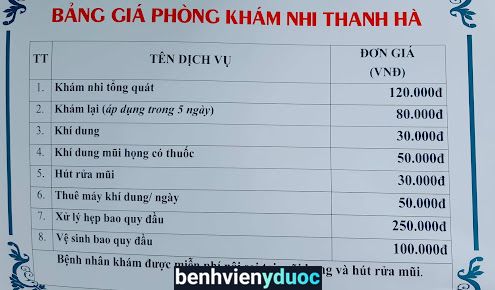 Phòng khám Nhi Thanh Hà Hà Đông Hà Nội