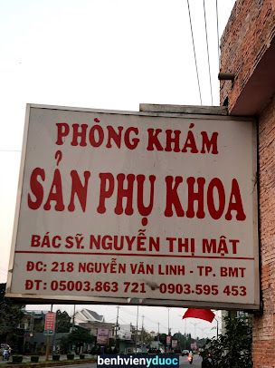 Phòng Khám Sản Phụ Khoa - Bs Nguyễn Thị Mật Buôn Ma Thuột Đắk Lắk