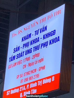 Phòng Khám Sản Phụ Khoa BS Tố Thư Bình Tân Hồ Chí Minh