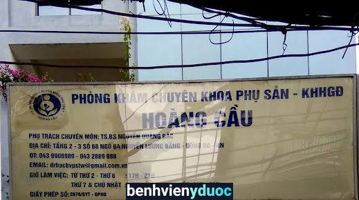 Phòng Khám Sản Phụ Khoa Hoàng Cầu - bác sĩ sản phụ khoa giỏi, uy tín tại Hà Nội Đống Đa Hà Nội