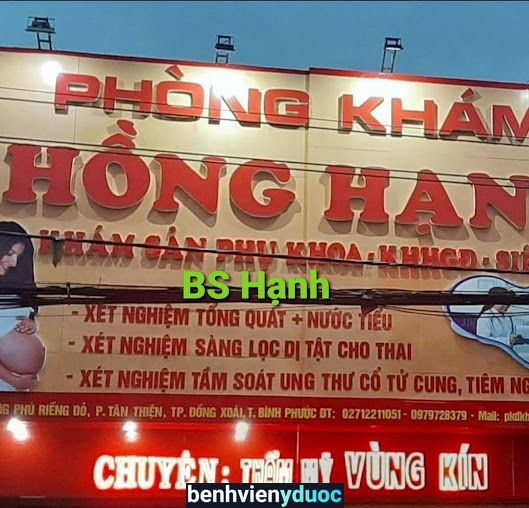 Phòng Khám Sản Phụ Khoa, May Thẩm Mỹ Hồng Hạnh Đồng Xoài Bình Phước