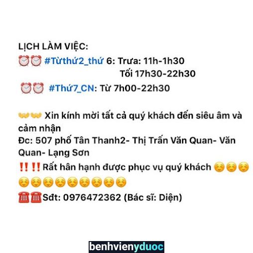 Phòng Khám Siêu Âm - BS Hoàng Diện Văn Quan Lạng Sơn