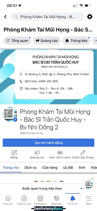 Phòng khám Tai Mũi Họng - Bác sĩ Trần Quốc Huy (Bệnh viện Nhi Đồng 2) Bình Chánh Hồ Chí Minh