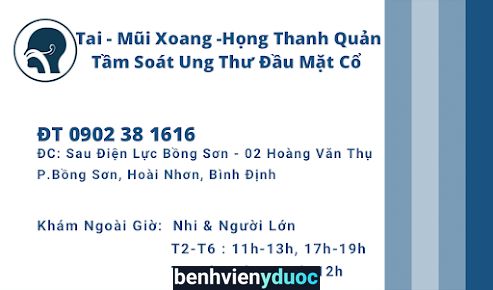 Phòng Khám TAI MŨI HỌNG - BSCKI Nguyễn Thanh Tùng Hoài Nhơn Bình Định