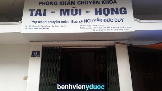 Phòng Khám Tai Mũi Họng Đức Duy Ba Đình Hà Nội