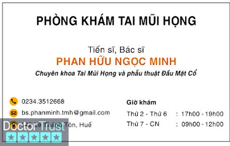 Phòng khám TAI MŨI HỌNG _ ENT Clinic _ Ts.Bs PHAN MINH Huế Thừa Thiên Huế