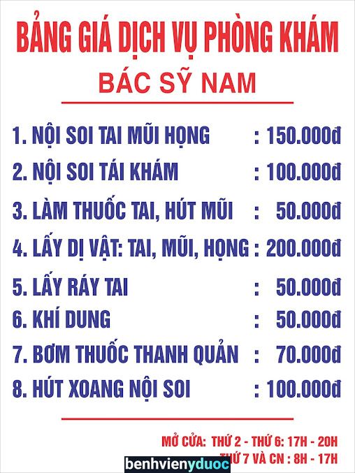 Phòng khám Tai Mũi Họng-Nhi (BS CKI Nam) Thanh Trì Hà Nội