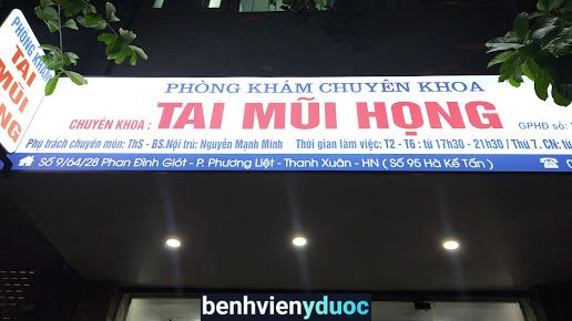 Phòng khám tai mũi họng - nhi bs Minh bv TMH TW Thanh Xuân Hà Nội