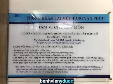 Phòng khám Tai Mũi Họng Vạn Phúc - ENT clinic for Foreigners and Locals Ba Đình Hà Nội