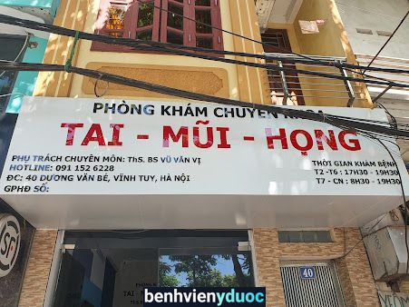 Phòng khám TMH Bác Sĩ Vị Hoàn Kiếm Hà Nội