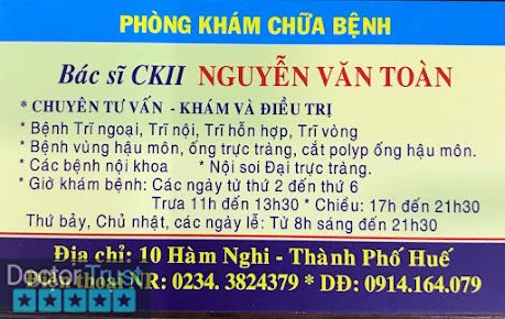 Phòng khám Trĩ tại Huế - Bs CKII Nguyễn Văn Toàn Huế Thừa Thiên Huế