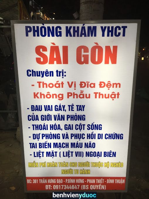 Phòng khám YHCT Sài Gòn Phan Thiết Bình Thuận