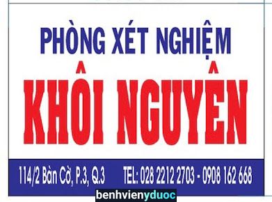 PHÒNG XÉT NGHIỆM KHÔI NGUYÊN 3 Hồ Chí Minh