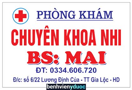 PK nhi BS Mai Gia Lộc Hải Dương