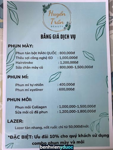 Thẩm mỹ Huyền Trần Buôn Ma Thuột Đắk Lắk