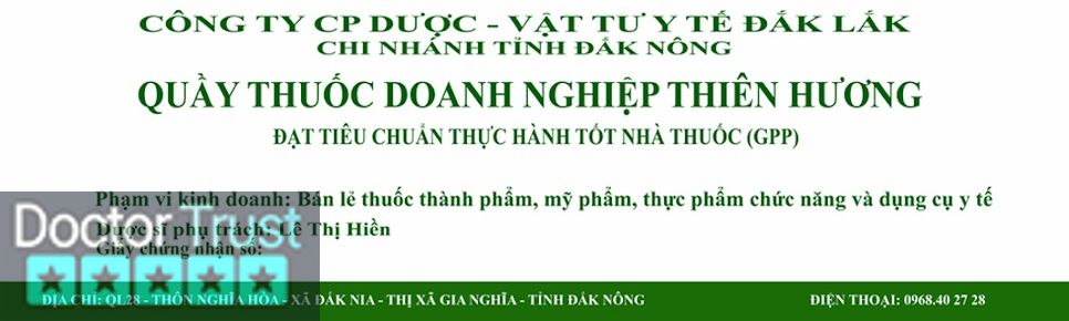 Thuốc tây Thiên Hương Gia Nghĩa Đắk Nông