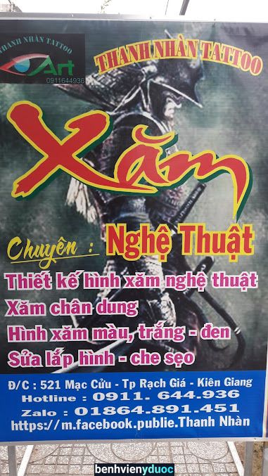 Tiệm Xăm Nghệ Thuật Thanh Nhàn Rạch Giá Kiên Giang