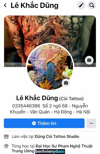 XĂM HÌNH HÀ ĐÔNG (dung coi tattoo) Hà Đông Hà Nội