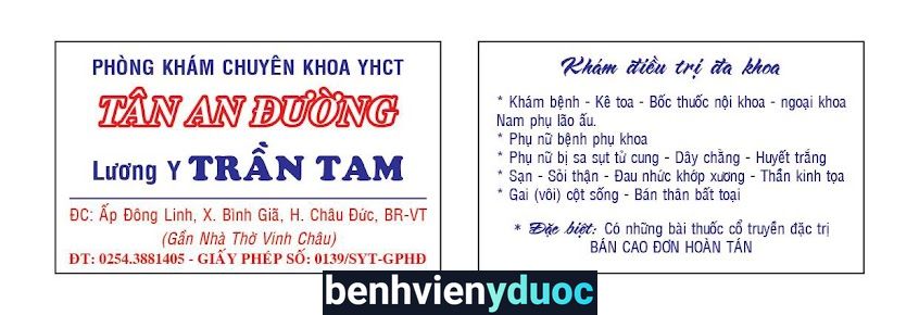 Y học cổ truyền Trần Tam Châu Đức Bà Rịa - Vũng Tàu